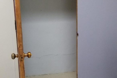 Looking east in cafeteria storage room