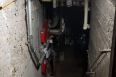 Looking down to the boiler room (west)