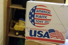 Looking north in storage room across from phy ed office