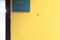 Looking north at Phy Ed office