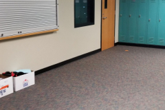 Looking northeast at cafeteria office from 1st floor hallway