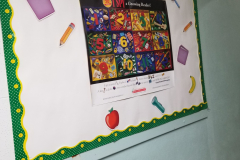 Leading to under steps storage on south end of building - looking east