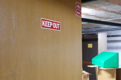 Under steps storage on south end of building