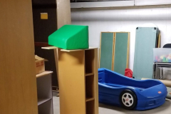 Under steps storage on south end of building