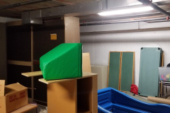 Under steps storage on south end of building