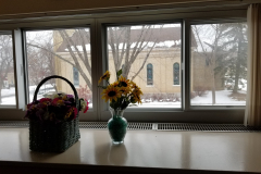 213 (view out east window toward St Mary's Catholic Church)