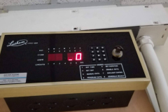 Looking north at clock in 213