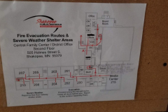 Looking south at 2nd floor Map in 213