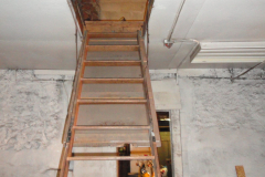 Looking south into loft in back room