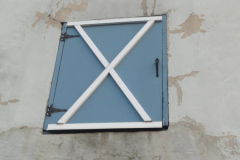 Looking south at barn door attached to the loft