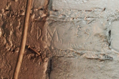 DM love ES etching in brick