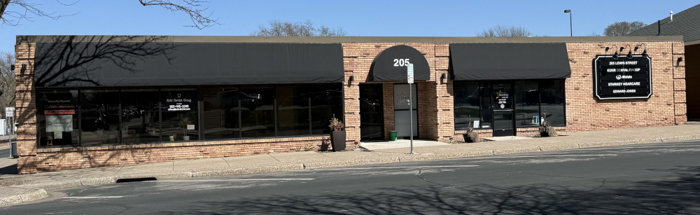 205 Lewis Street Office. Former Schesso Garage (April 2025).