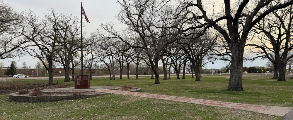 Memorial Park flagpole (April 2025)